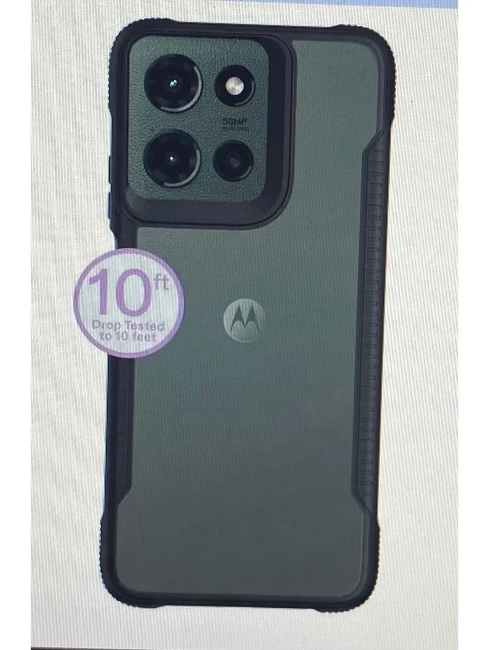 Onn Case for Motorola moto g 5G (2025) Black/ Clear